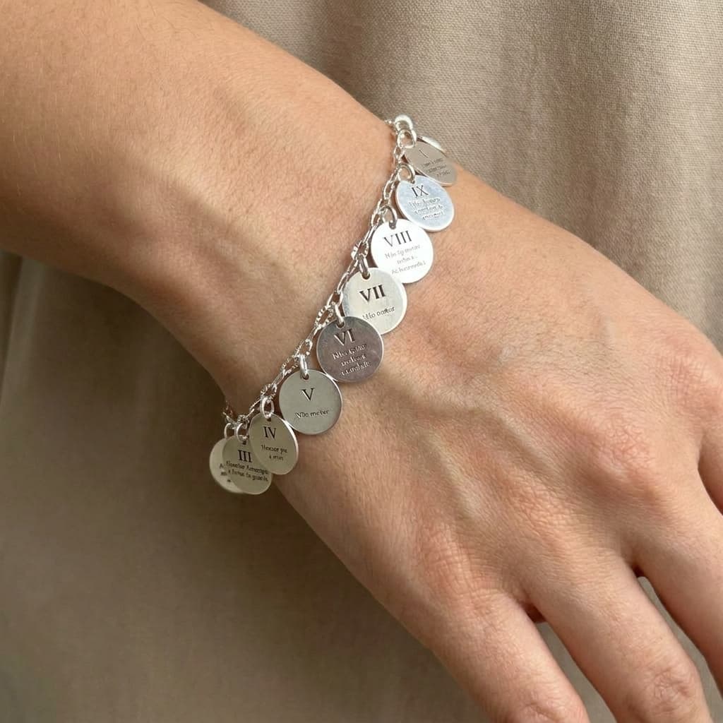Pulseira De Prata 925 10 Mandamentos Gaya imagem