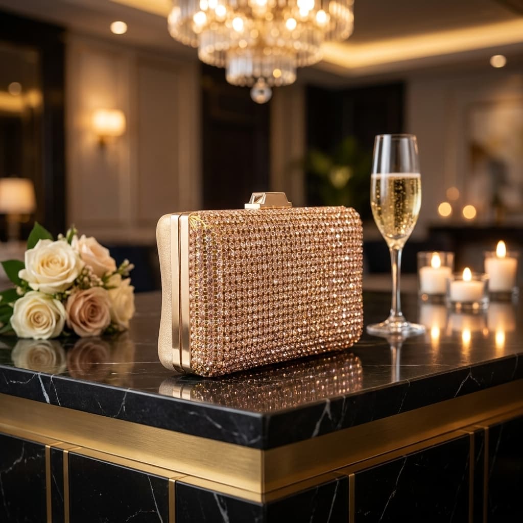 Bolsa Clutch de Festa Feminina com Strass e Brilho alternate image