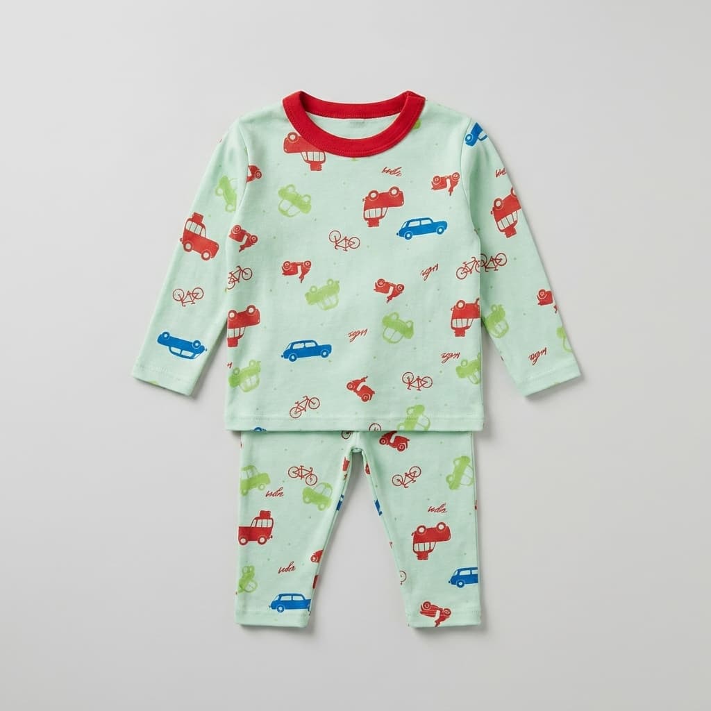 Pijama Infantil Masculino de Algodão Veículos Longo alternate image