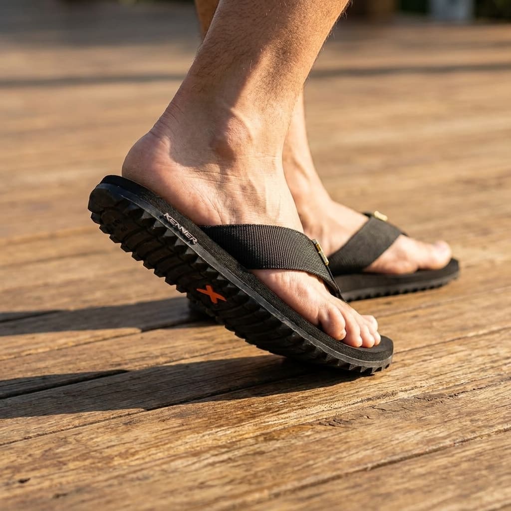 Chinelo Kenner Kivah Gold Preto Masculino Original image